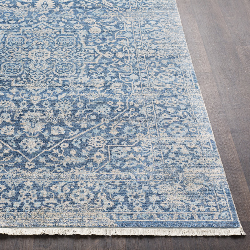 Three Posts™ Mendelsohn Performance Blue Rug & Reviews Wayfair